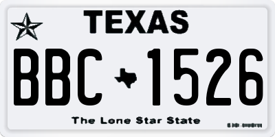 TX license plate BBC1526