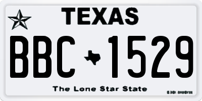 TX license plate BBC1529