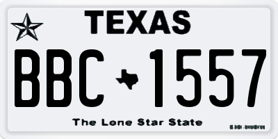 TX license plate BBC1557