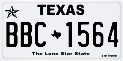 TX license plate BBC1564