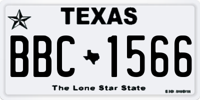 TX license plate BBC1566