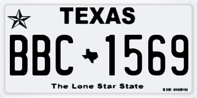 TX license plate BBC1569