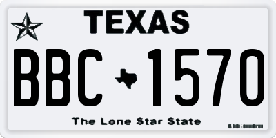 TX license plate BBC1570