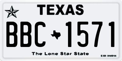 TX license plate BBC1571