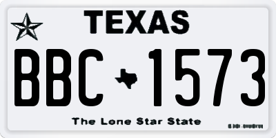 TX license plate BBC1573