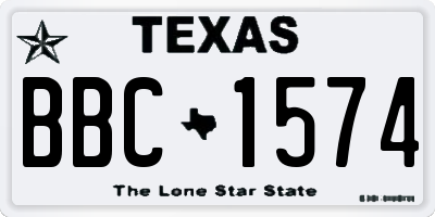 TX license plate BBC1574
