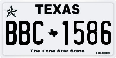 TX license plate BBC1586