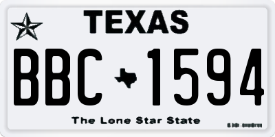 TX license plate BBC1594