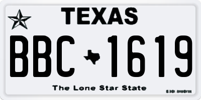 TX license plate BBC1619