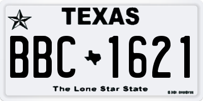 TX license plate BBC1621