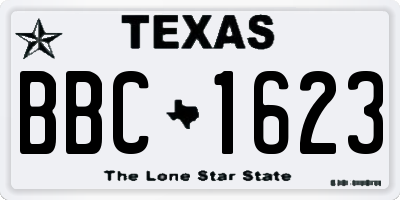 TX license plate BBC1623