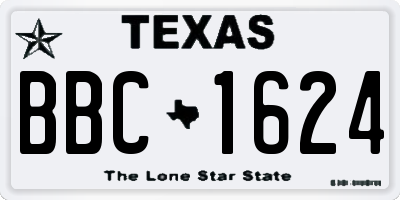 TX license plate BBC1624