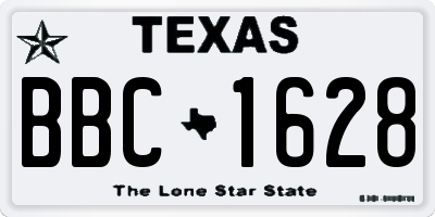 TX license plate BBC1628