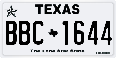 TX license plate BBC1644