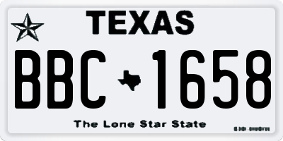 TX license plate BBC1658