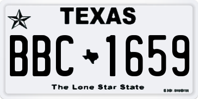 TX license plate BBC1659