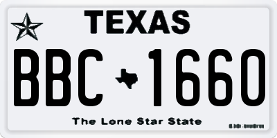 TX license plate BBC1660
