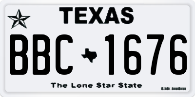 TX license plate BBC1676