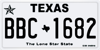 TX license plate BBC1682