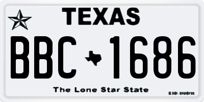 TX license plate BBC1686