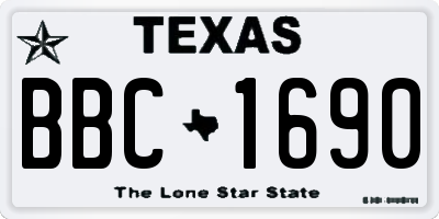 TX license plate BBC1690