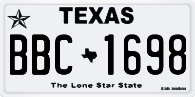 TX license plate BBC1698