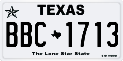 TX license plate BBC1713