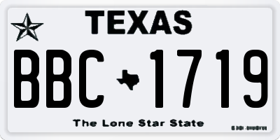 TX license plate BBC1719