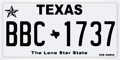 TX license plate BBC1737