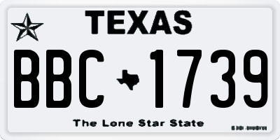 TX license plate BBC1739