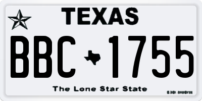 TX license plate BBC1755