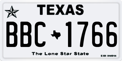 TX license plate BBC1766