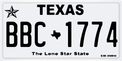 TX license plate BBC1774