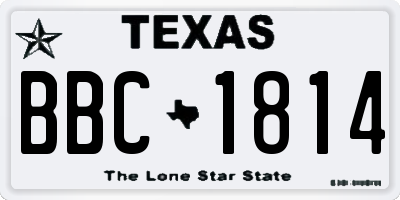 TX license plate BBC1814
