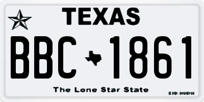 TX license plate BBC1861