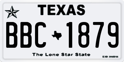 TX license plate BBC1879