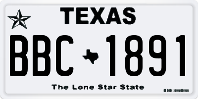 TX license plate BBC1891