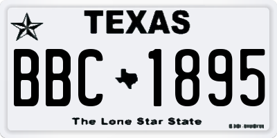 TX license plate BBC1895