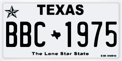 TX license plate BBC1975