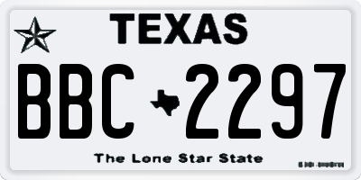 TX license plate BBC2297