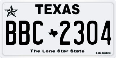 TX license plate BBC2304