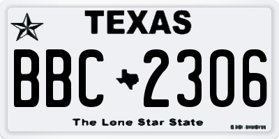 TX license plate BBC2306