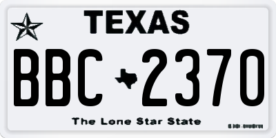 TX license plate BBC2370