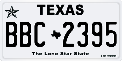 TX license plate BBC2395