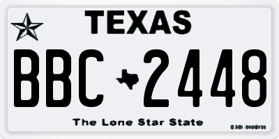 TX license plate BBC2448