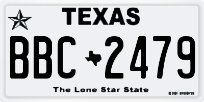 TX license plate BBC2479