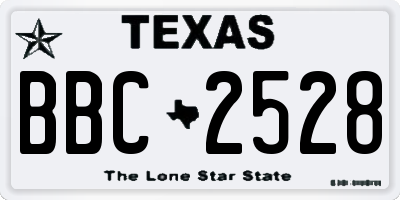 TX license plate BBC2528