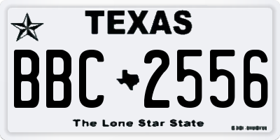 TX license plate BBC2556