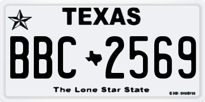 TX license plate BBC2569