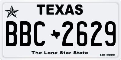 TX license plate BBC2629